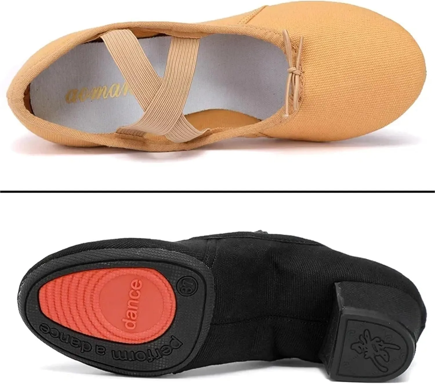 Adult Jazz Ballroom Canvas Dance Shoes Women Teacher Soft Sole Latin Modern Dance National Shoes Standard Practice for Dance Performance