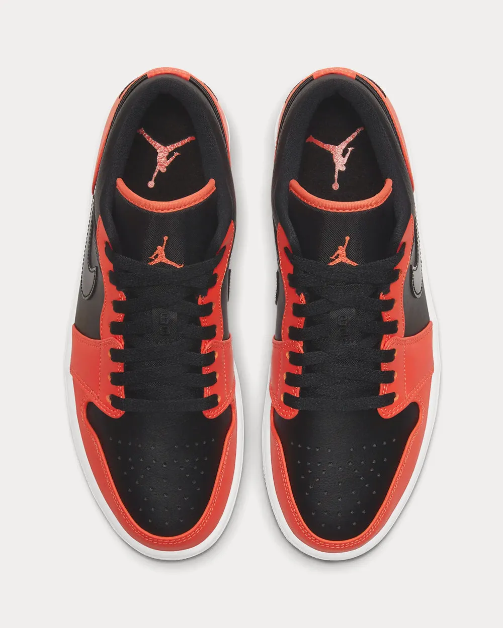 Air Jordan 1 Low SE Black / White / Turf Orange Low Top Sneakers