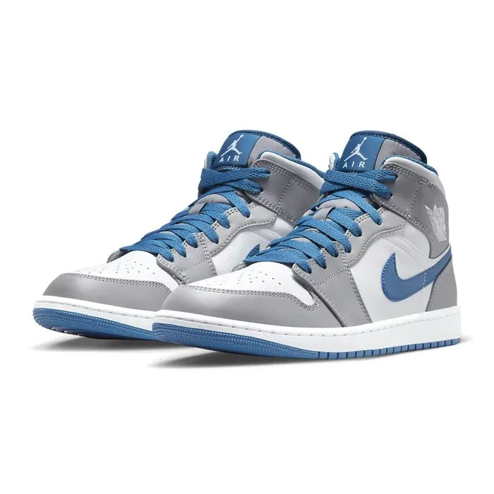 Air Jordan 1 Mid Cement True Blue