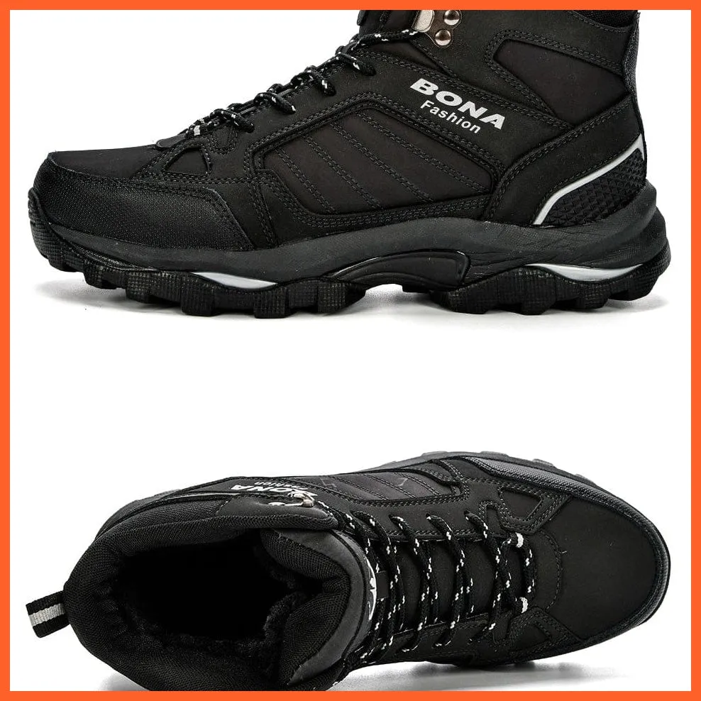 Anti-Skidding Leather Plush Snow Boots