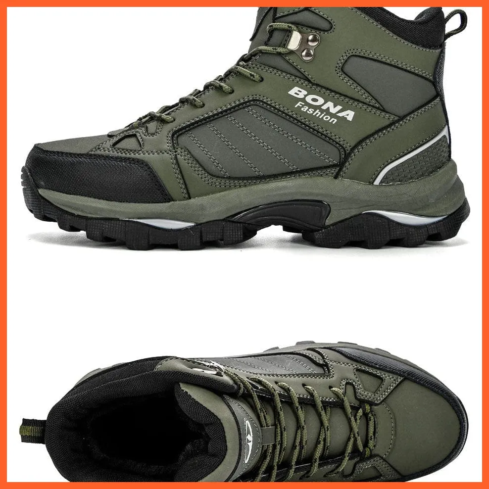 Anti-Skidding Leather Plush Snow Boots