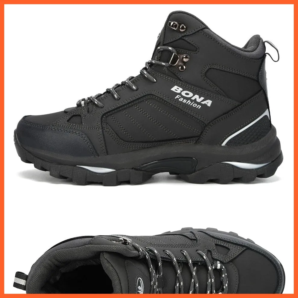 Anti-Skidding Leather Plush Snow Boots