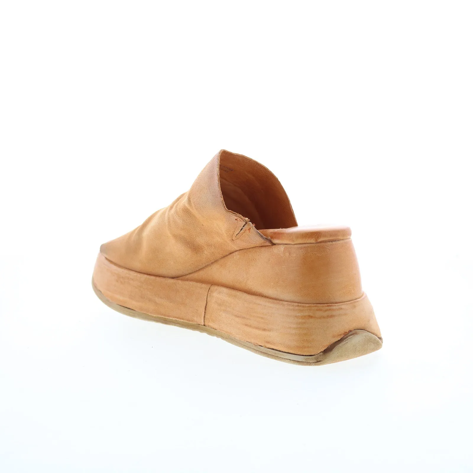 A.S. 98 Rafe Womens Brown Leather Slip On Platform Sandals Shoes