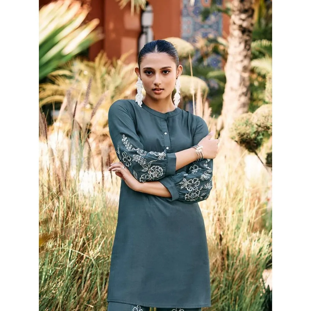 Autumnlane Alice Blue Applique & Embroidery Co-Ord Set