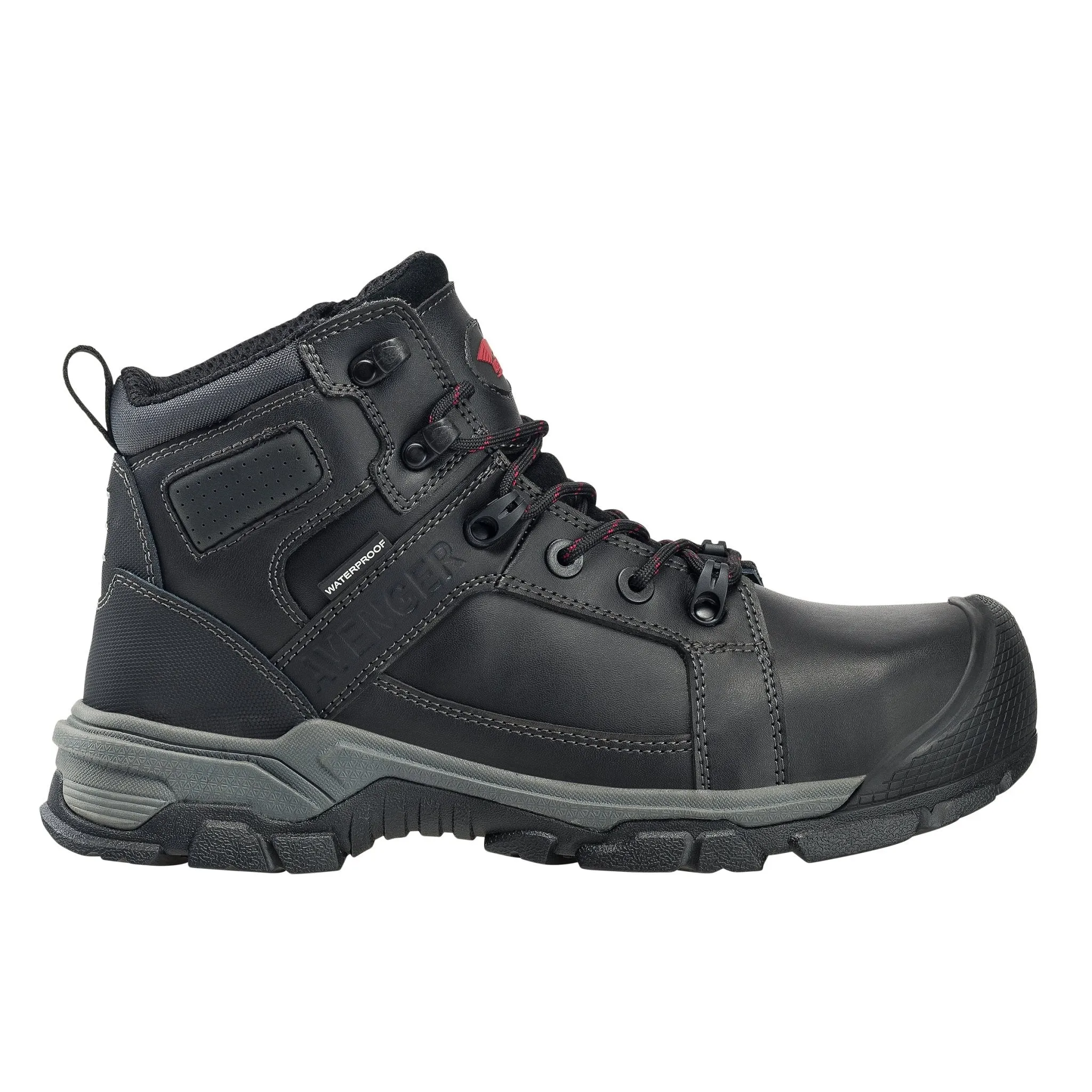 Avenger Men's 6" Ripsaw Black Carbon Toe EH PR Waterproof Round Toe Work Boot