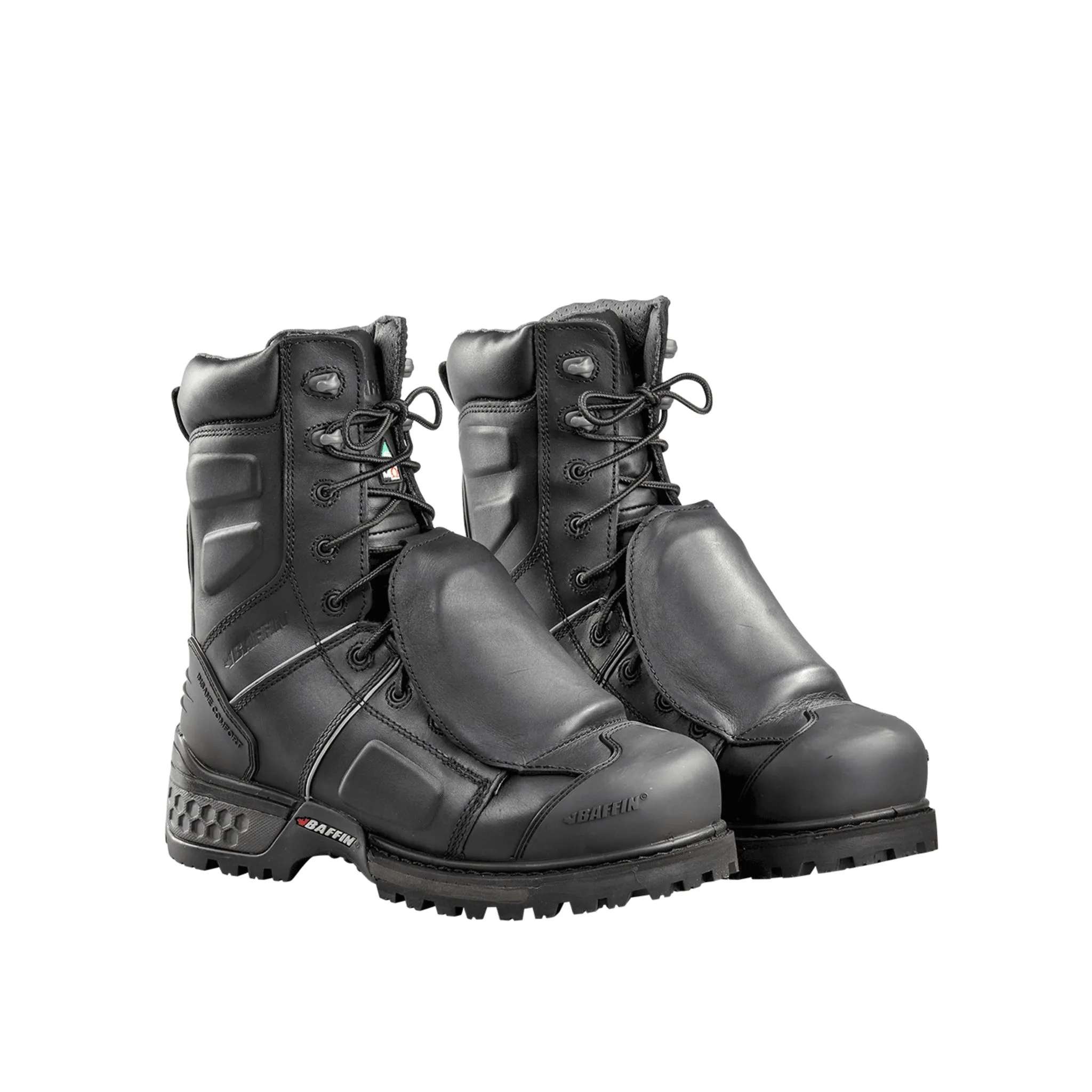 Baffin Men's Safety Work Boots Monster External Metguard 8” Leather All Season Waterproof with Rubber Outsole | Black | Sizes 7-13