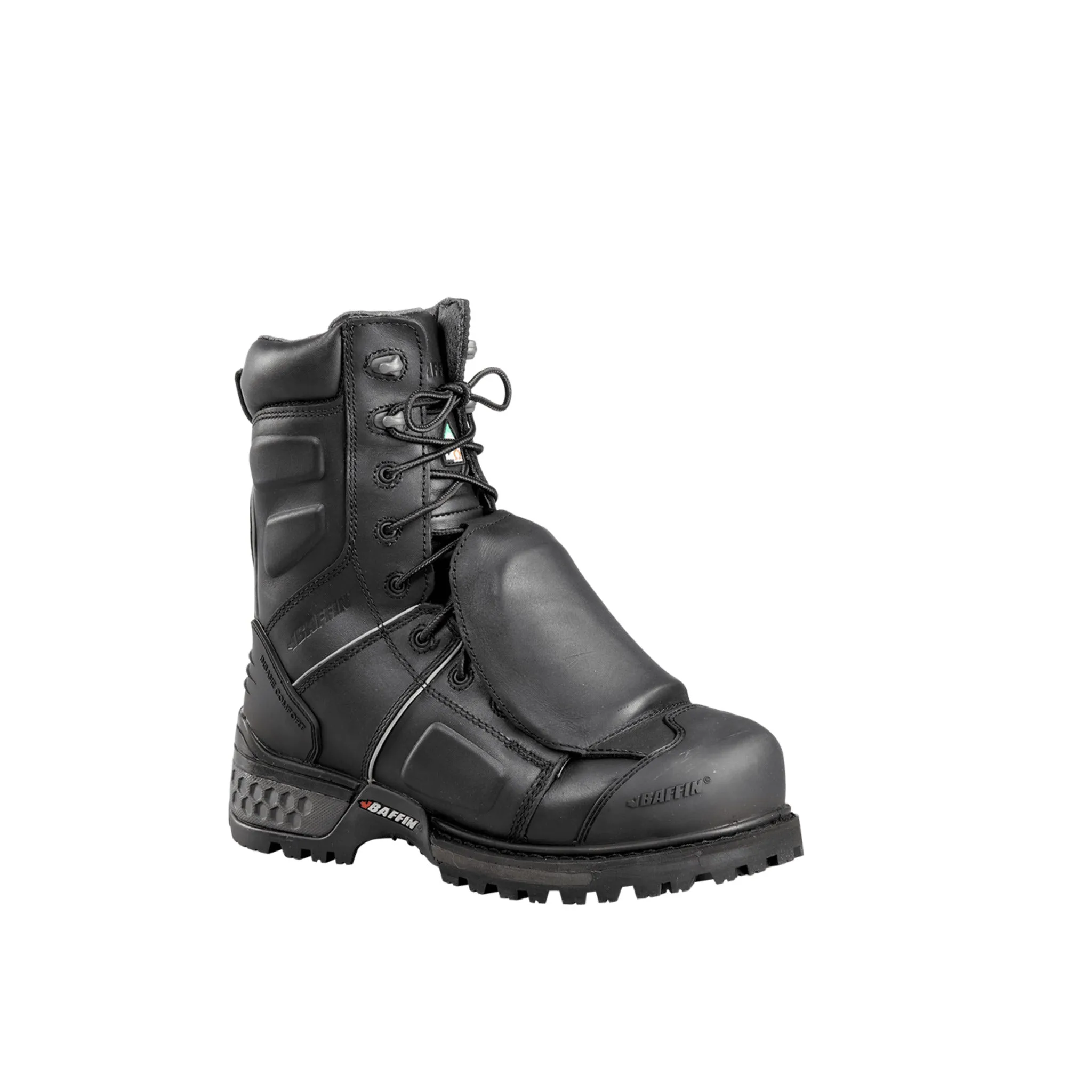 Baffin Men's Safety Work Boots Monster External Metguard 8” Leather All Season Waterproof with Rubber Outsole | Black | Sizes 7-13