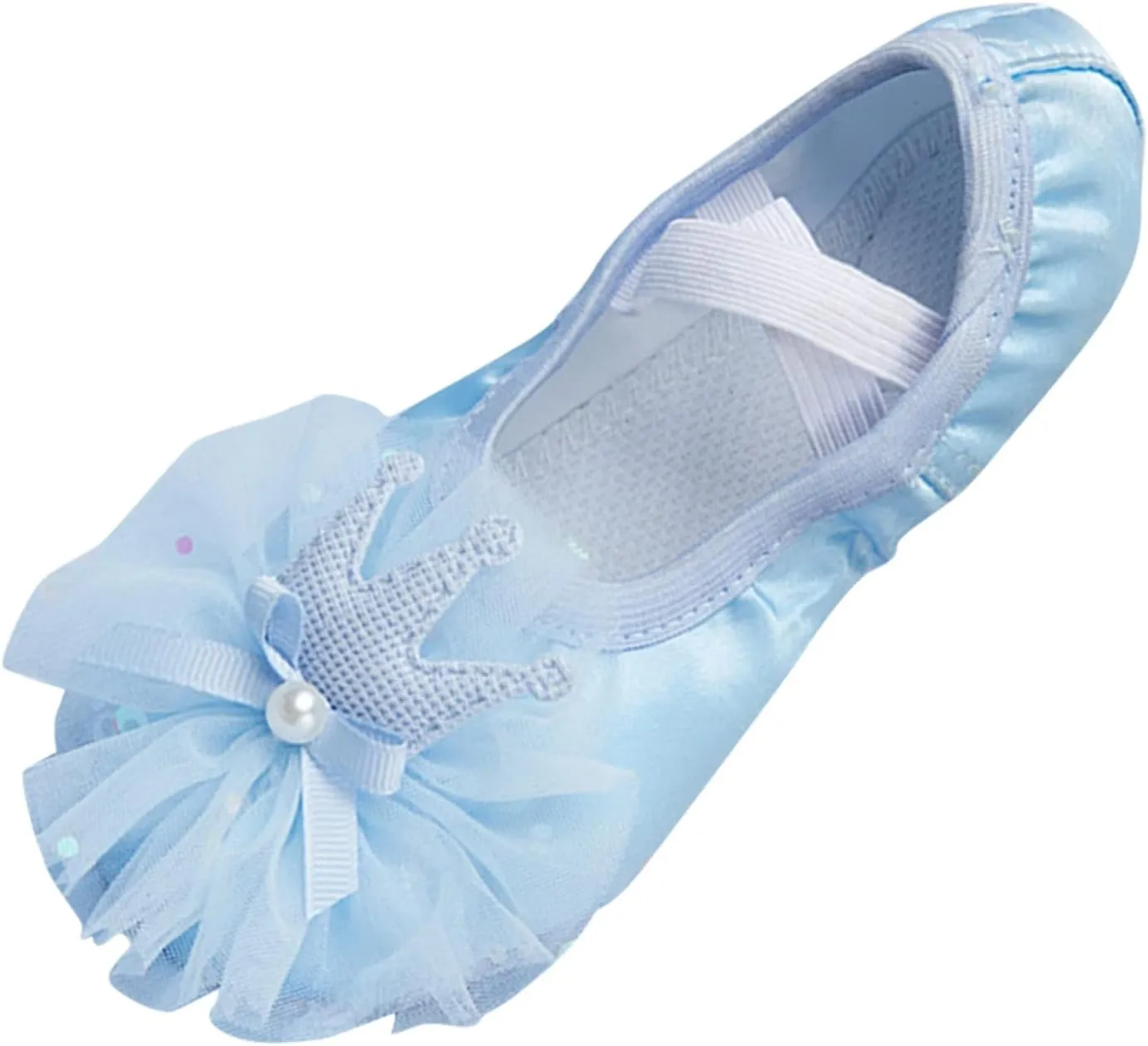 Ballet Shoes for Girls Soft Leather Ballet Slippers Lace Flower Dance Yoga Shoes for Toddler Slip On Dress Shoes