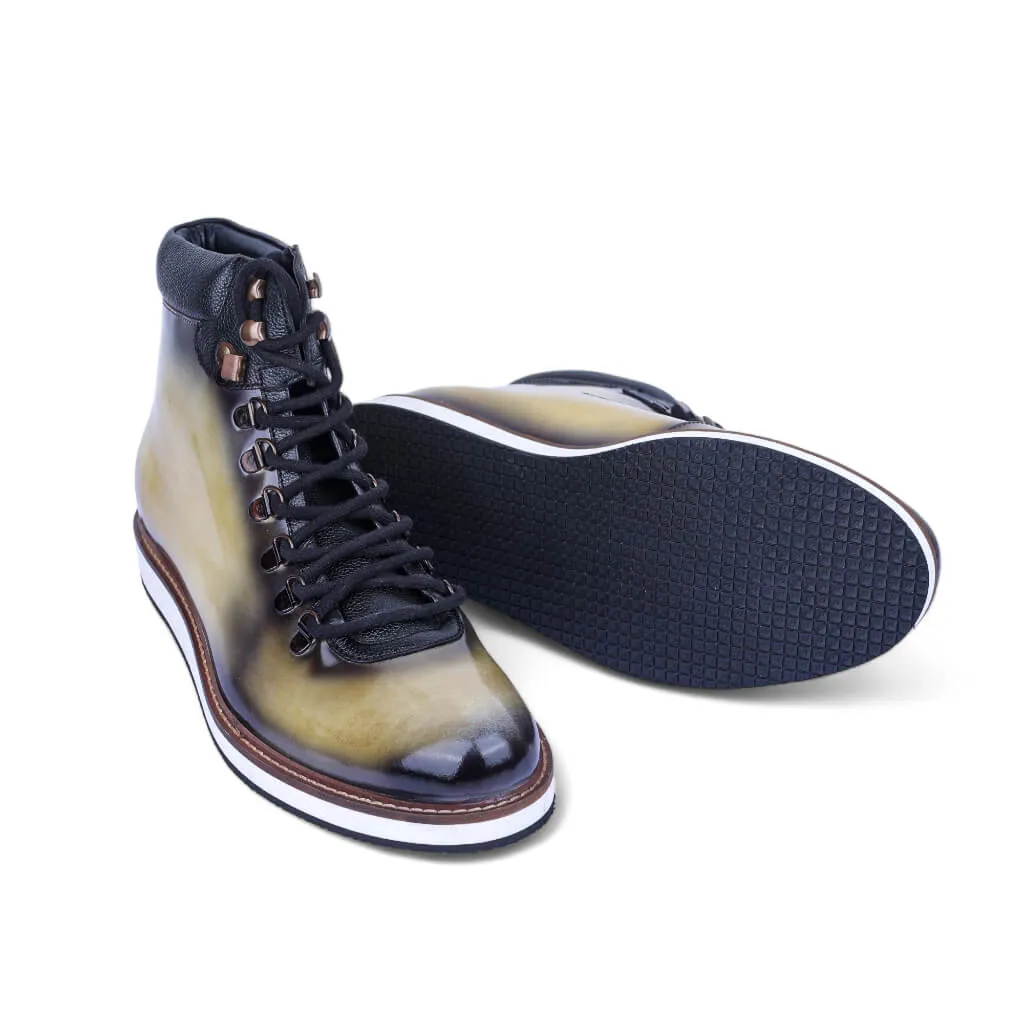Bespoke Patent Hiker Style Laceup Boots