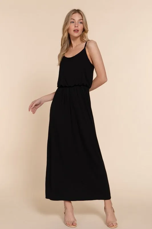 Black Cami Knit Sun Dress