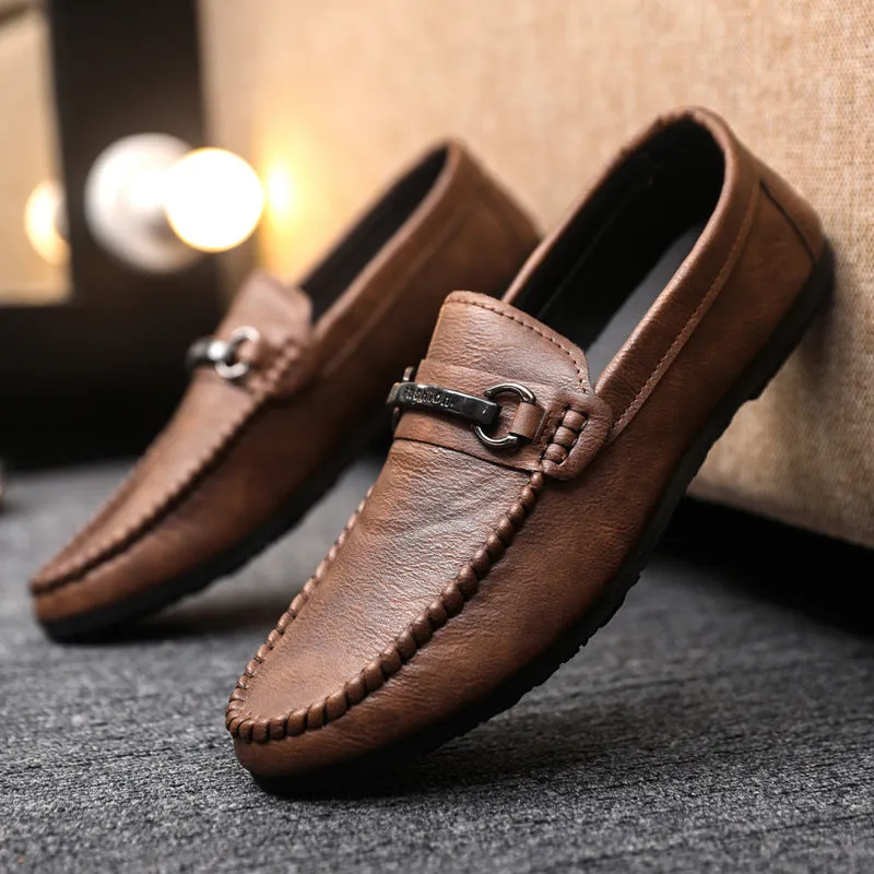 Bootara Men's Premium Leather Loafers – Soft Sole, Durable, Stylish Slip-On Casual Shoes for Business & Leisure