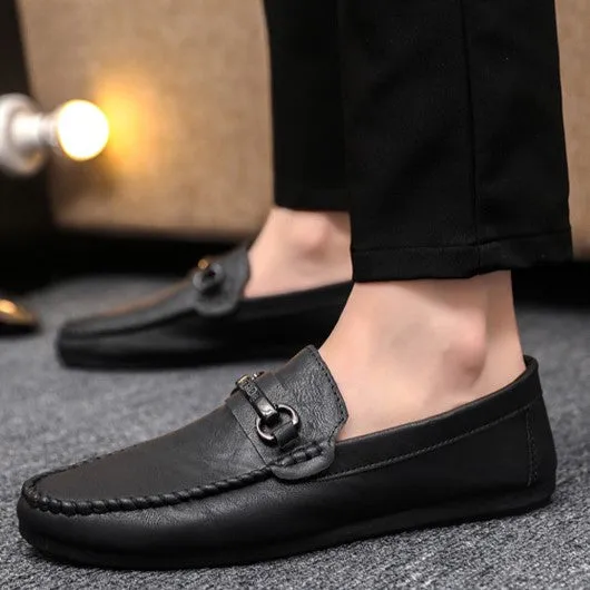 Bootara Men's Premium Leather Loafers – Soft Sole, Durable, Stylish Slip-On Casual Shoes for Business & Leisure