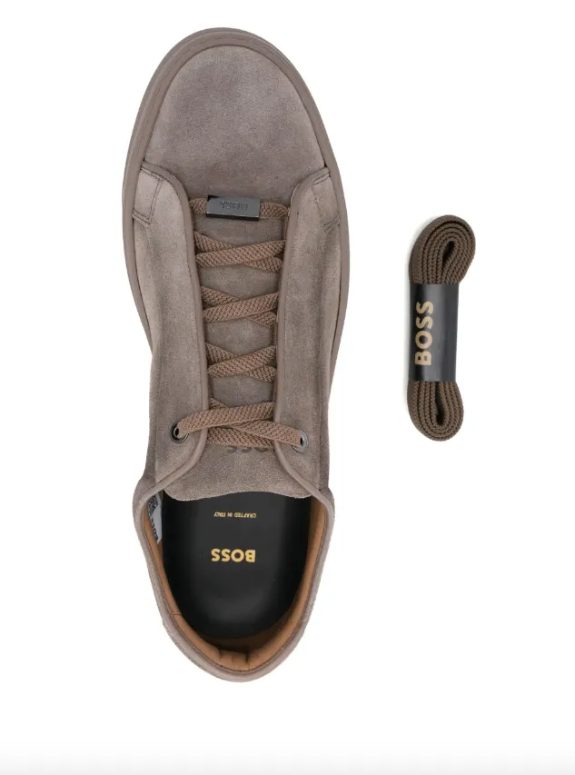 BOSS Gary low-top trainers in suede