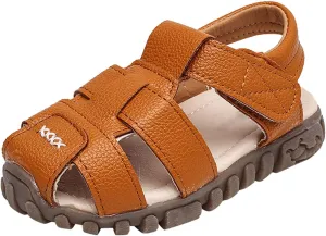 Boys Girls Leather Closed Toe Outdoor Sport Sandals Non-Slip Lightweight Beach Water Swimming Athletic Summer Shoes