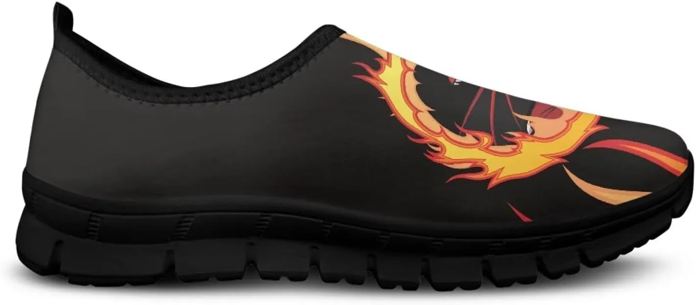 Breathable Comfort Sneakers for Mens Boys Tennis Cross Training Shoe Soft EVA Non Slips Loafers for Hiking Walking Size 5-14 Black Sole