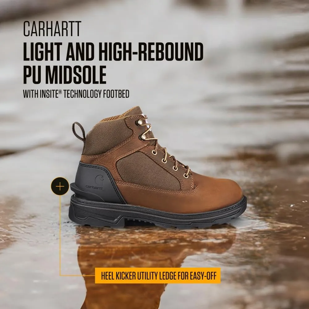 Carhartt Ironwood Waterproof Work Boots for Men - 6-inch, Reinforced Oil-Tanned Leather with Breathable Membrane, EH & Slip-Resistant Outsoles