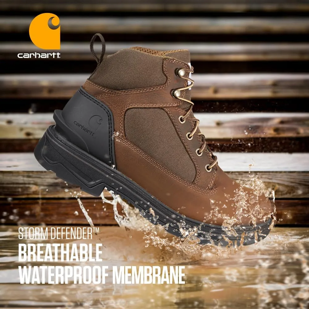 Carhartt Ironwood Waterproof Work Boots for Men - 6-inch, Reinforced Oil-Tanned Leather with Breathable Membrane, EH & Slip-Resistant Outsoles