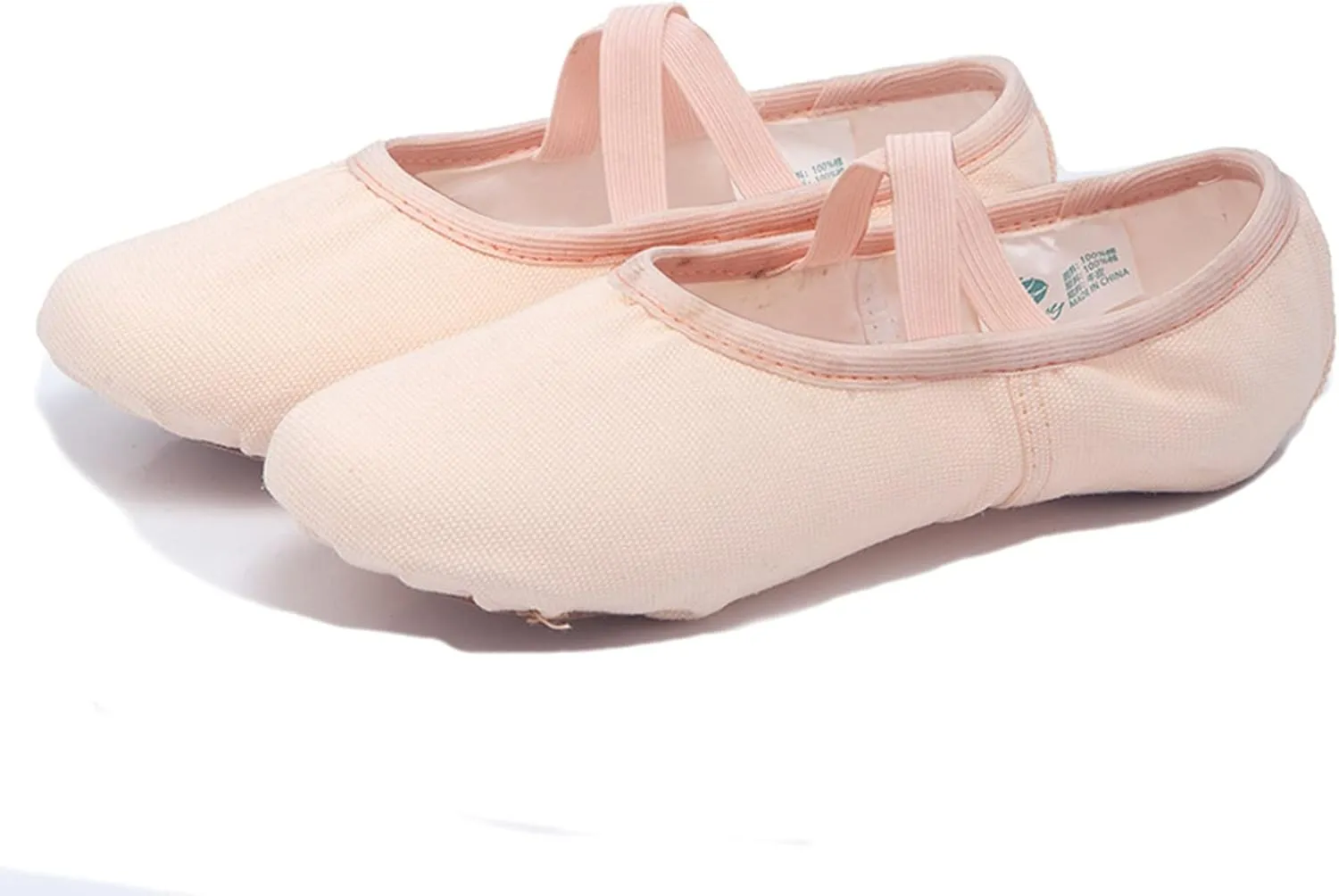 Child Ballet Shoes Toddler Dance Shoes Girls Ballet Slippers Upper Full Suede Pre-Sewn Elastic Ballet Shoes for Girls