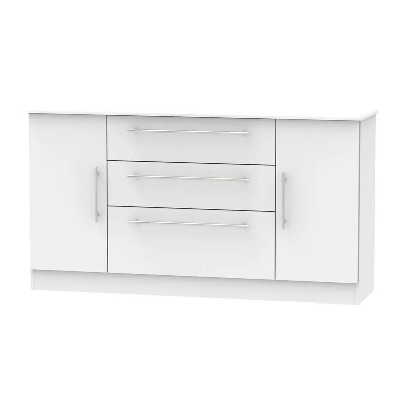 Colby Large Sideboard Grey 2 Doors 3 Drawers