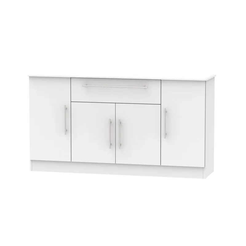 Colby Large Sideboard Grey 4 Doors 1 Drawer