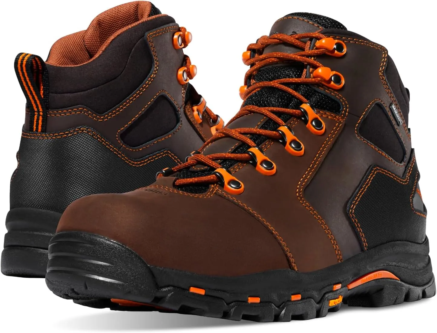 Danner Vicious 4.5 Waterproof Work Boots for Men - Full-Grain Leather with Breathable Gore-Tex Lining, Speed Lace System, and Non Slip Heeled Outsole