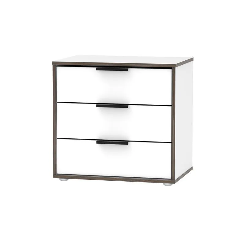 Drayton Chest of Drawers Natural & White 3 Drawers
