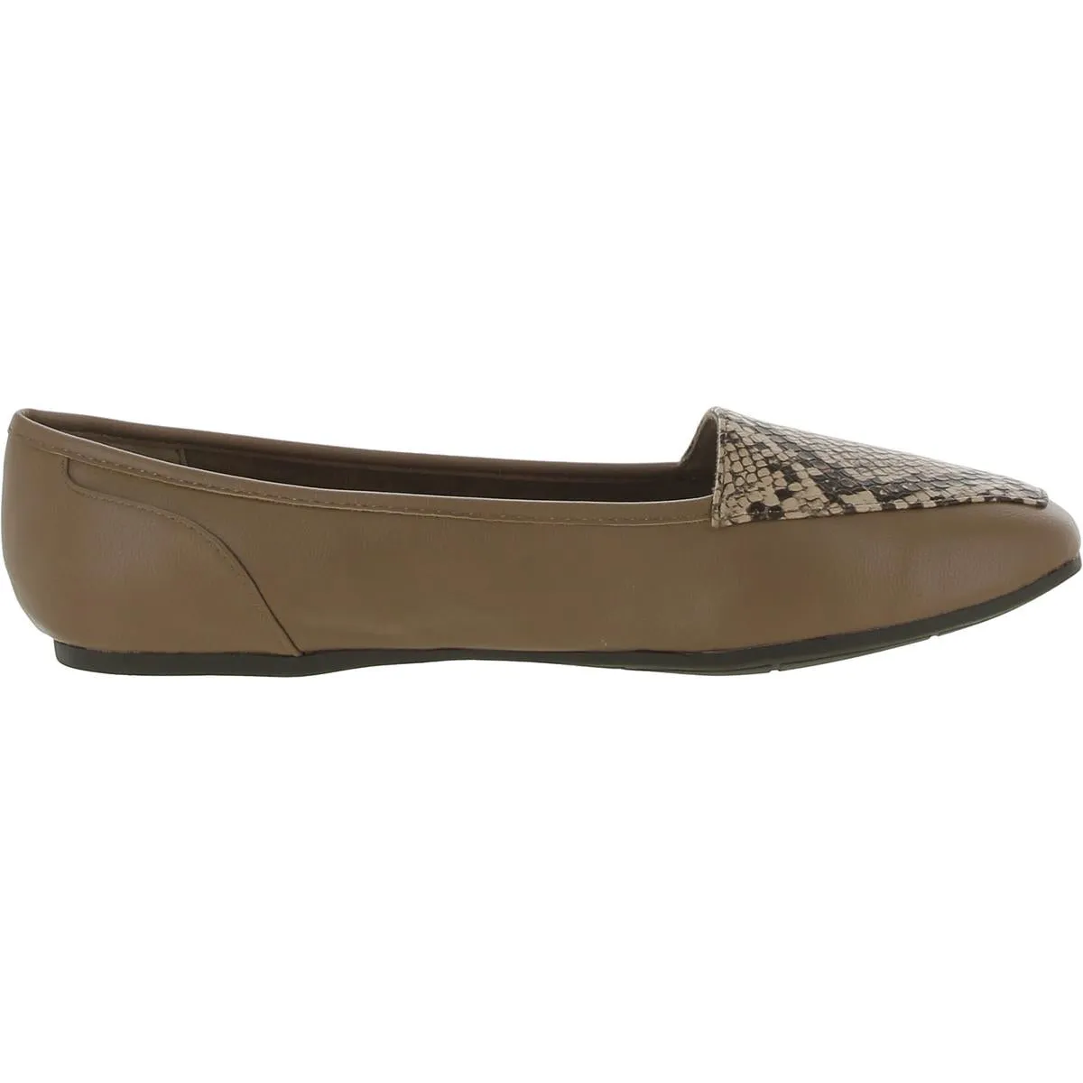Easy Street Womens Faux Leather Round Toe Ballet Flats