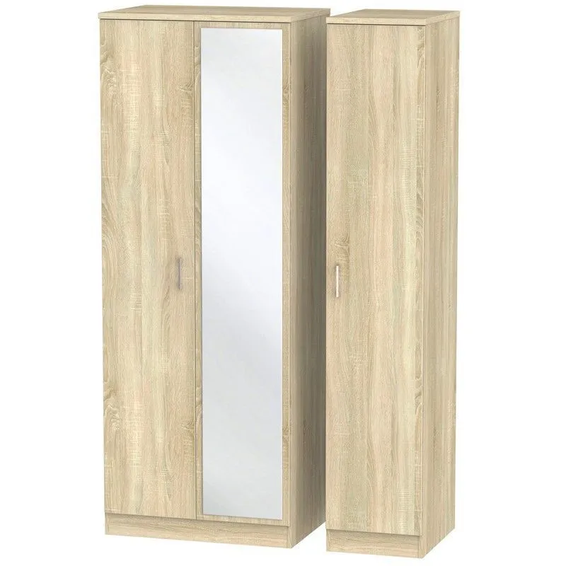 Elmsett Tall Wardrobe Natural 3 Doors