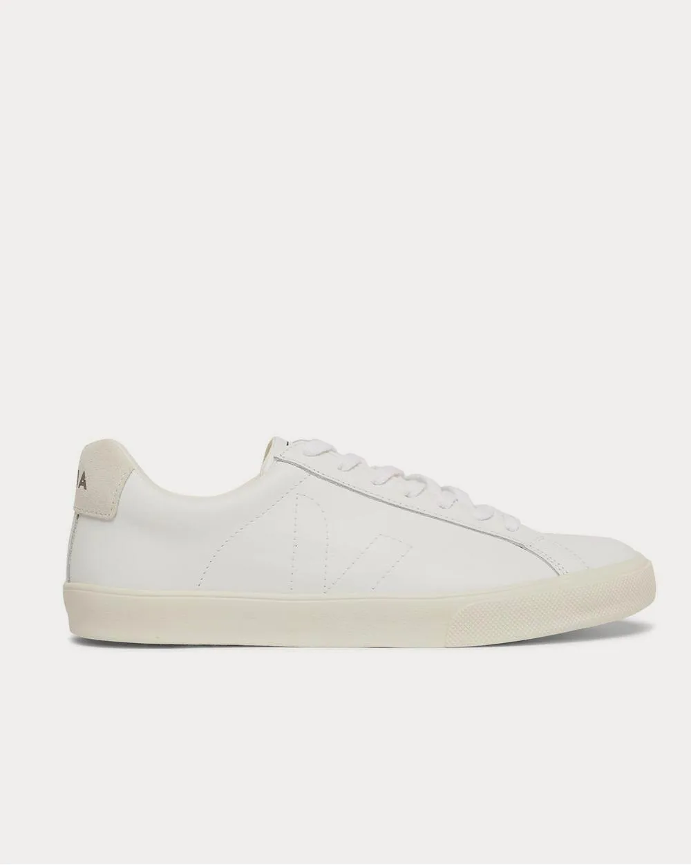 Esplar Suede-Trimmed Leather  White low top sneakers