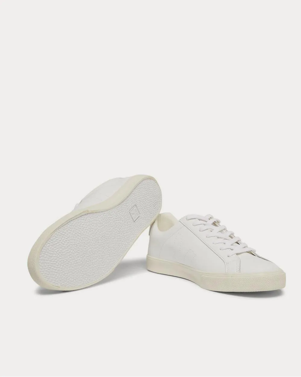 Esplar Suede-Trimmed Leather  White low top sneakers