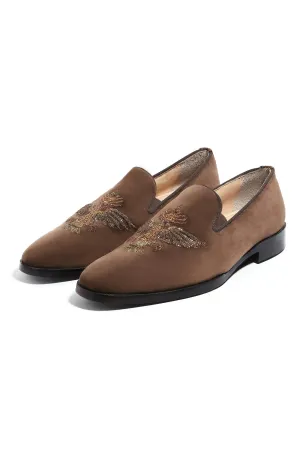 Falcon Crest Tan Velvet Slip-Ons