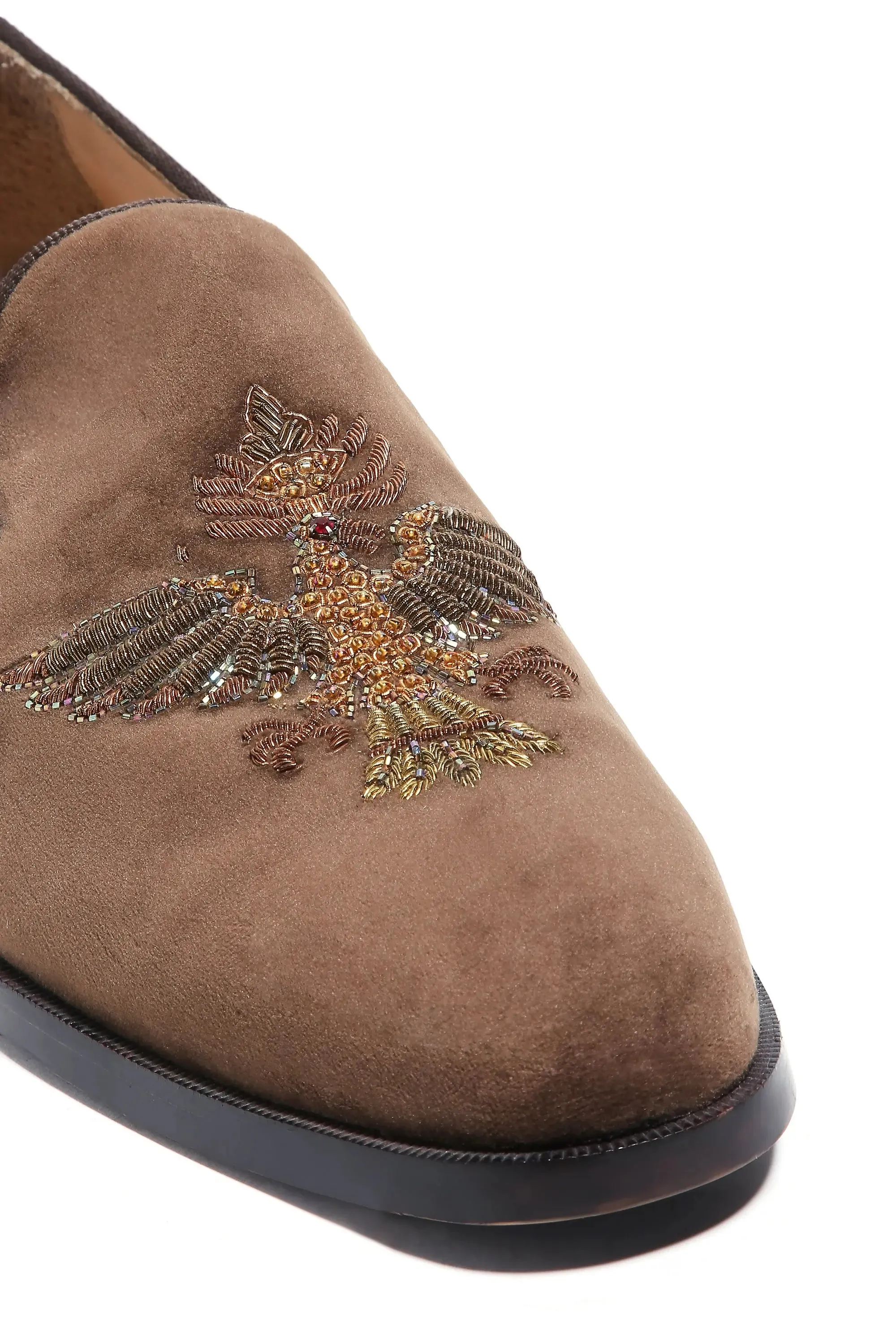 Falcon Crest Tan Velvet Slip-Ons