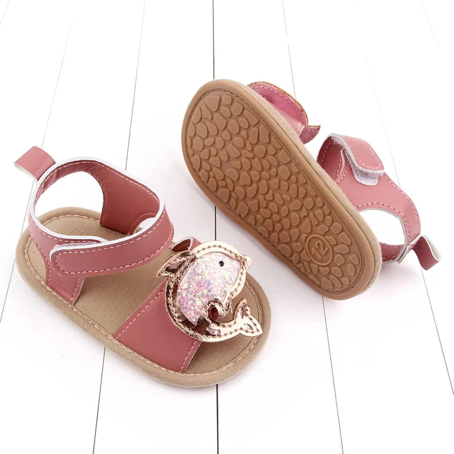 Girls Sandal Dress Shoe for Toddler Cute Sweet Open Toe Party Shoes Lightweight Non-Slip Soft Sole Baby Shoes
