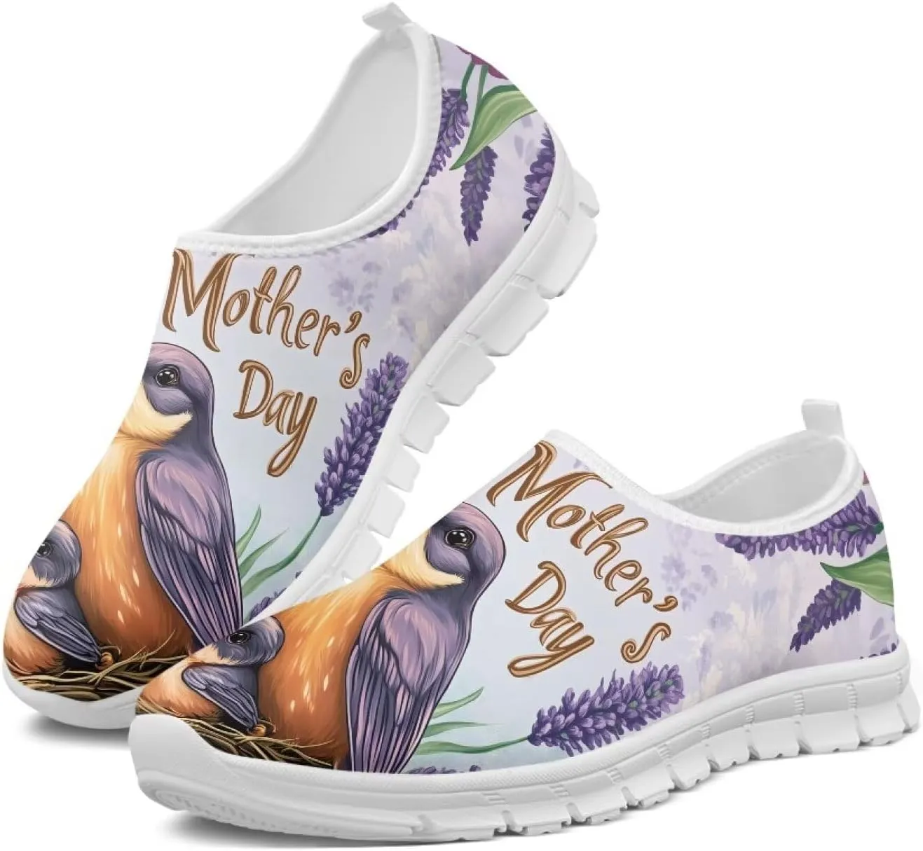 GOSTONG Women's Slip On Loafers Low Top Soft Casual Travel Walking Shoes from Daughter Son for Mom Grandma White Size 5.5-11.5