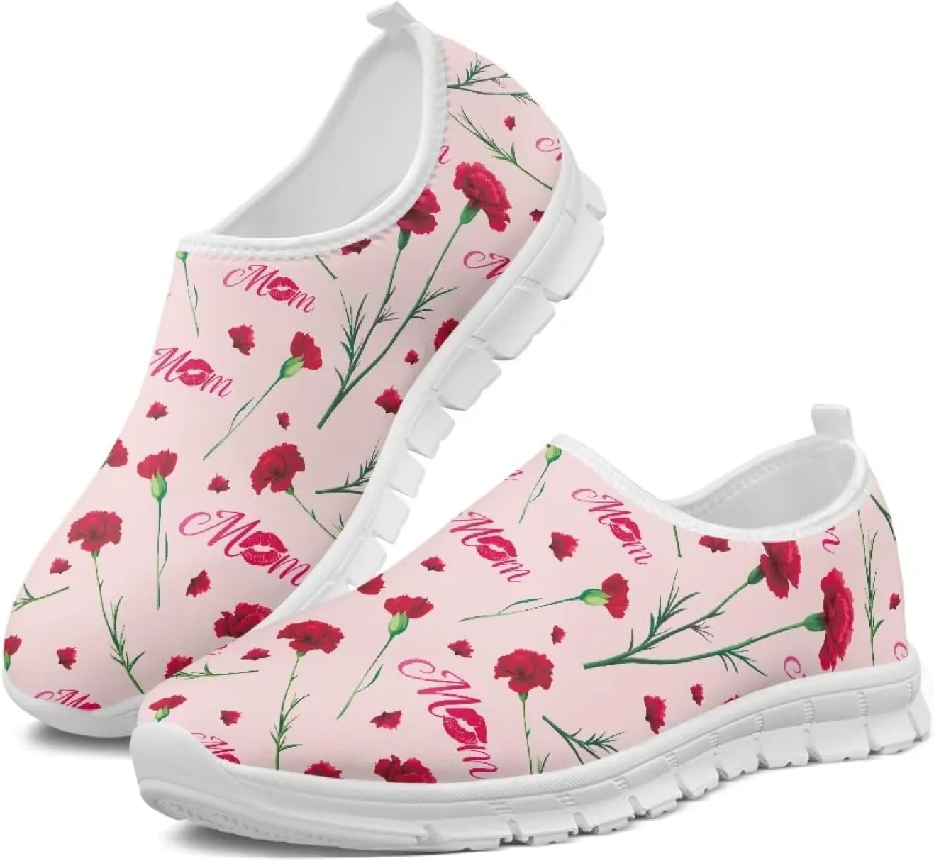 GOSTONG Women's Slip On Loafers Low Top Soft Casual Travel Walking Shoes from Daughter Son for Mom Grandma White Size 5.5-11.5