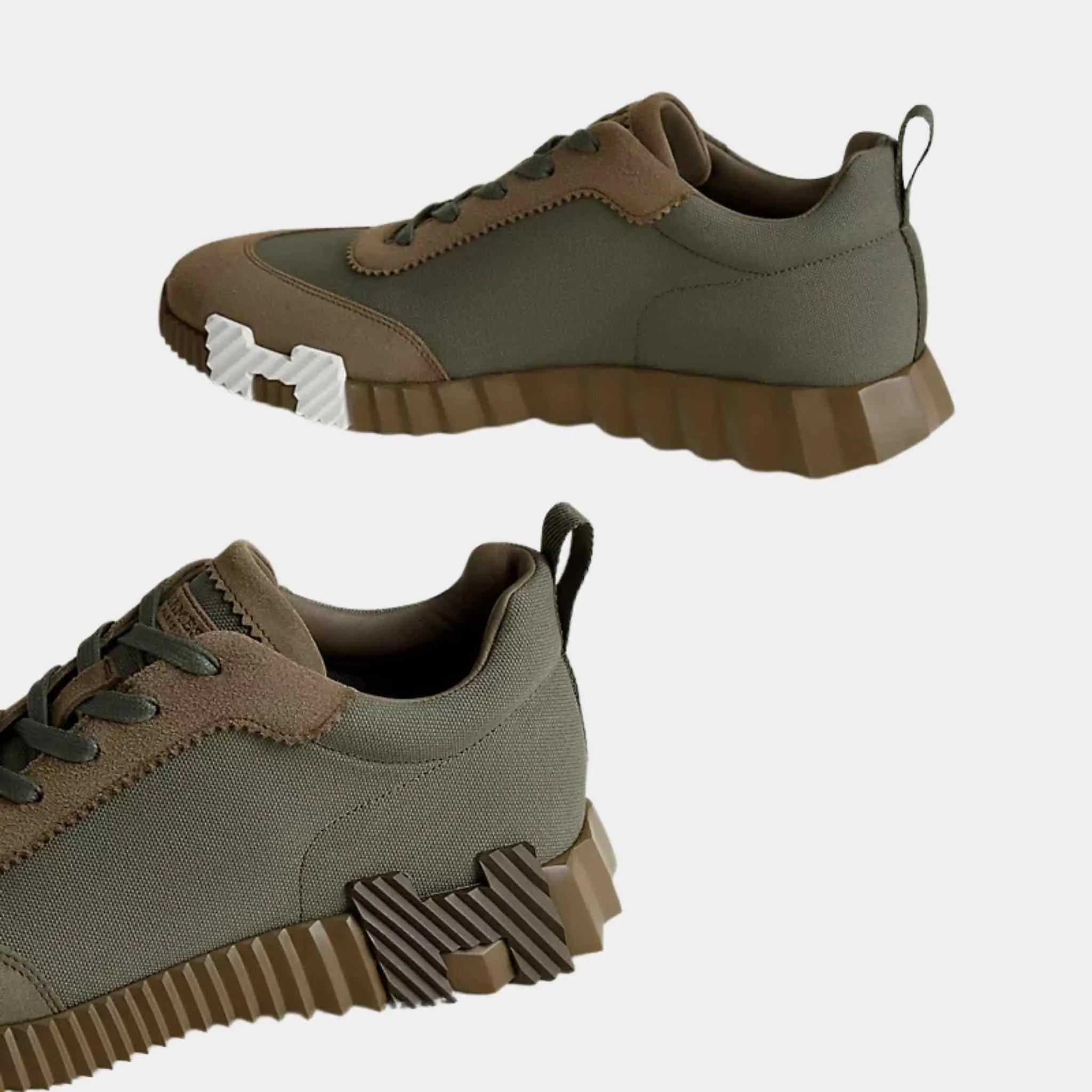 Hermes Bouncing Sneakers Tundra Green