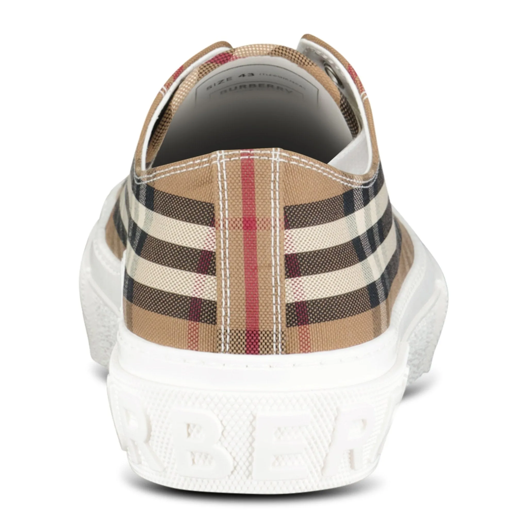 'Jack Low' Check Trainers Birch Brown