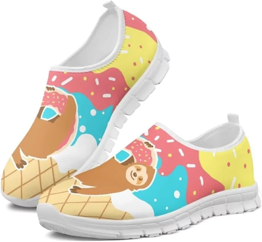 Jeiento Womens Casual Shoes Slip-On Loafers Soft Shoes Travel Jogging Shoes Ladies Comfort Footwear Trainers Workout Flat Shoes