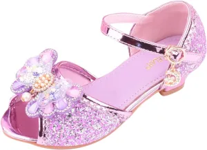 Jelly Sandals for Girls Children Shoes With Diamond Shiny Sandals Princess Shoes Bow High Baby Sandals for Girls Size 5