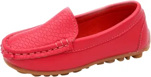 Kids Toddlers Boys Girls Soft Slip On Loafers Slip-On Moccasin Boat Dress Shoes Casual Shoes Formal Leather Flat