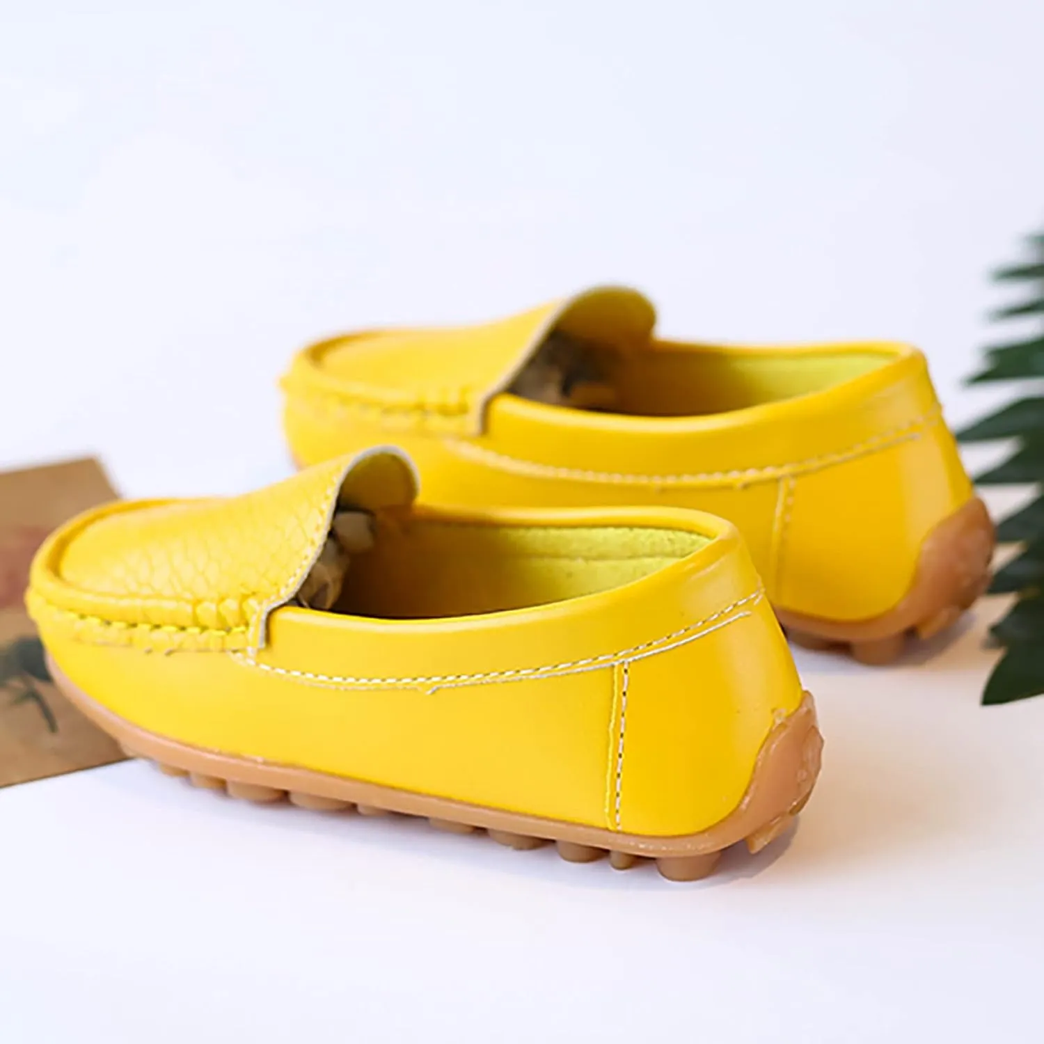Kids Toddlers Boys Girls Soft Slip On Loafers Slip-On Moccasin Boat Dress Shoes Casual Shoes Formal Leather Flat