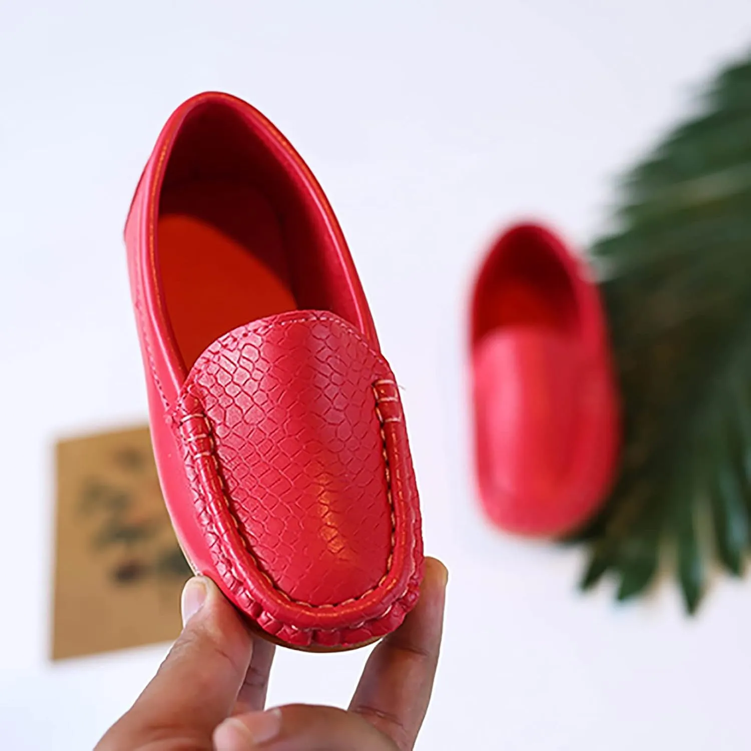 Kids Toddlers Boys Girls Soft Slip On Loafers Slip-On Moccasin Boat Dress Shoes Casual Shoes Formal Leather Flat
