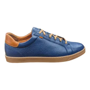 Lacuzzo Luxury Italian Leather Trainers Blue