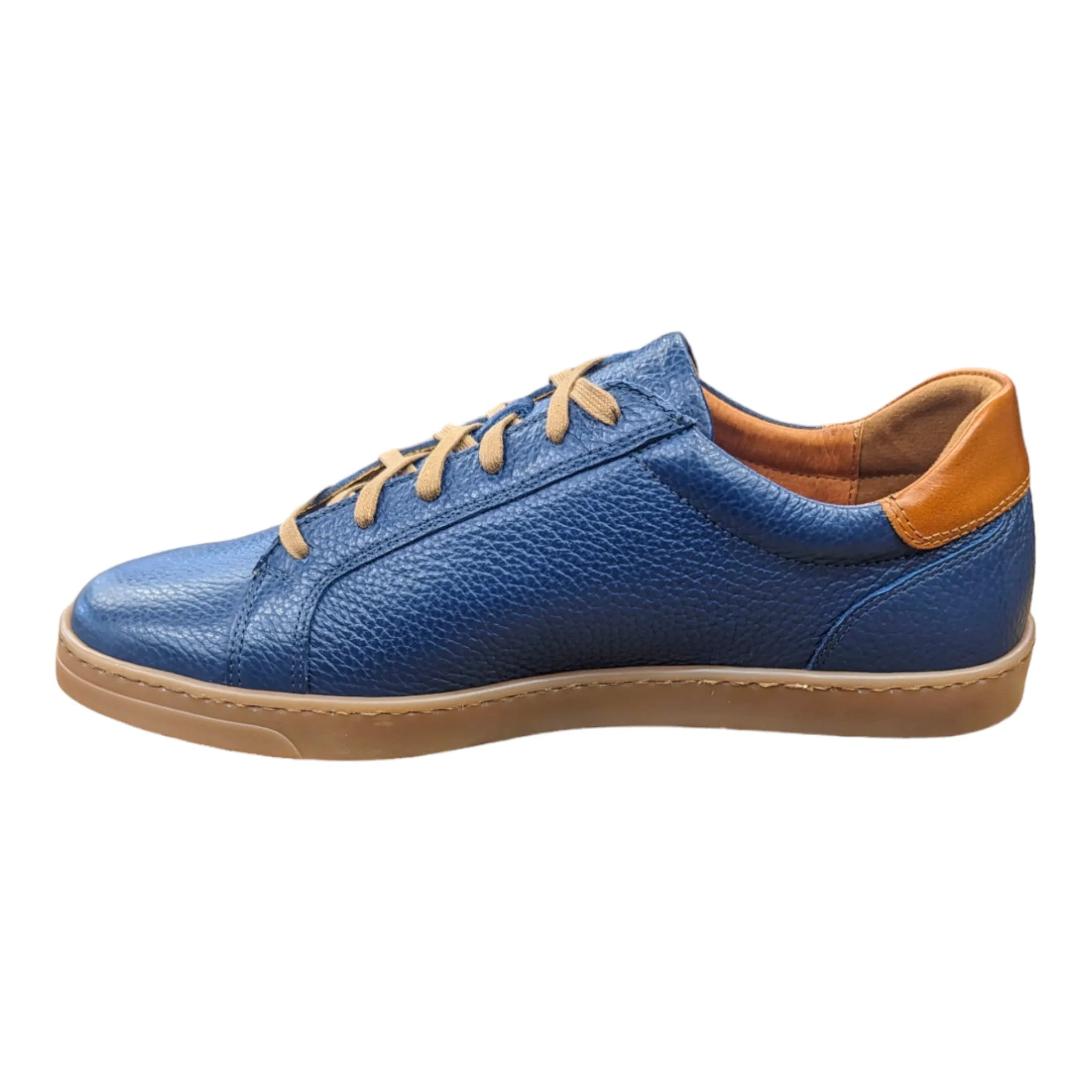 Lacuzzo Luxury Italian Leather Trainers Blue
