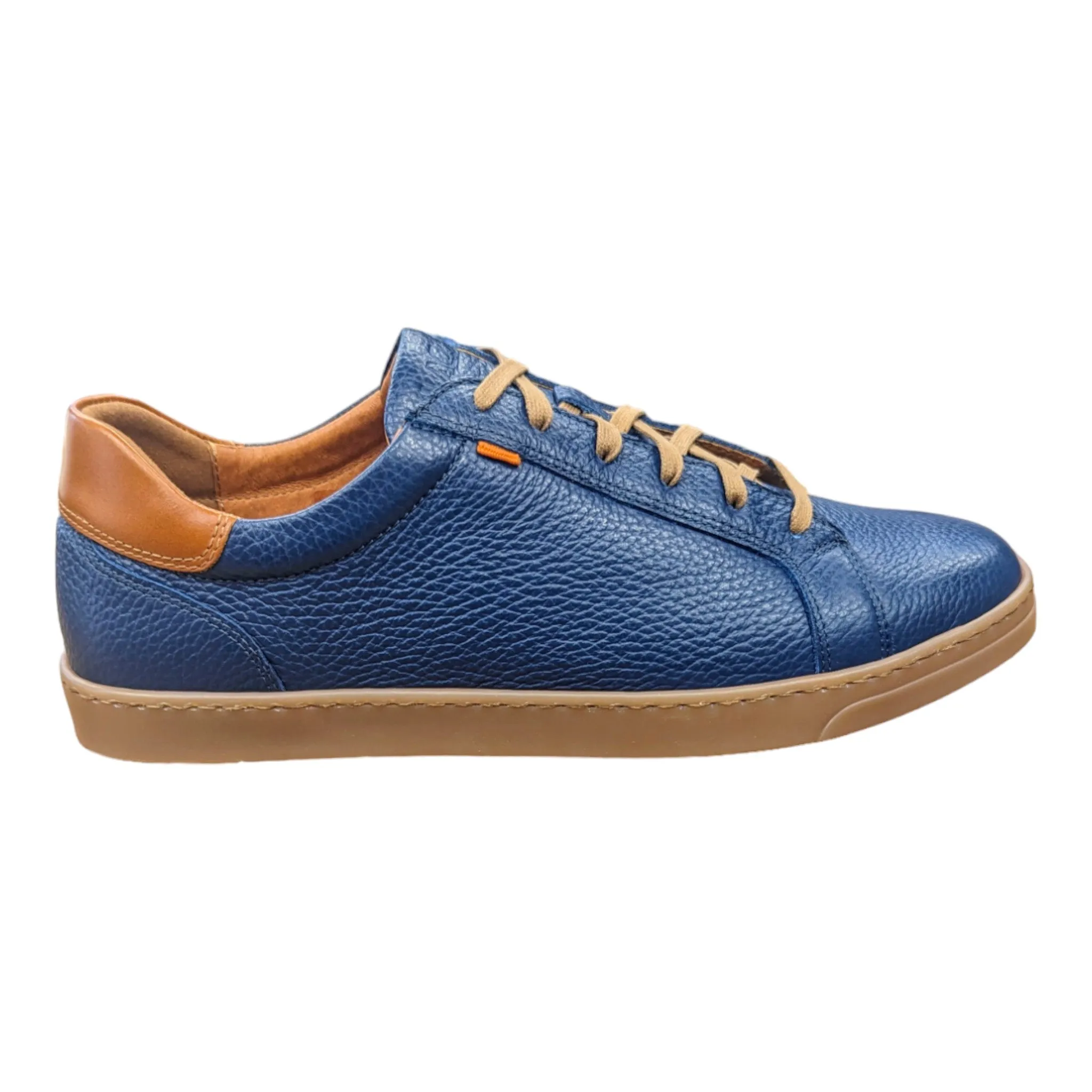 Lacuzzo Luxury Italian Leather Trainers Blue