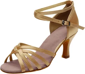 Ladies Sandals Flats Fashion Latin Dancing Shoes Women Salsa Ballroom Dance Sandals Prom Women's Flats Sandals for Women