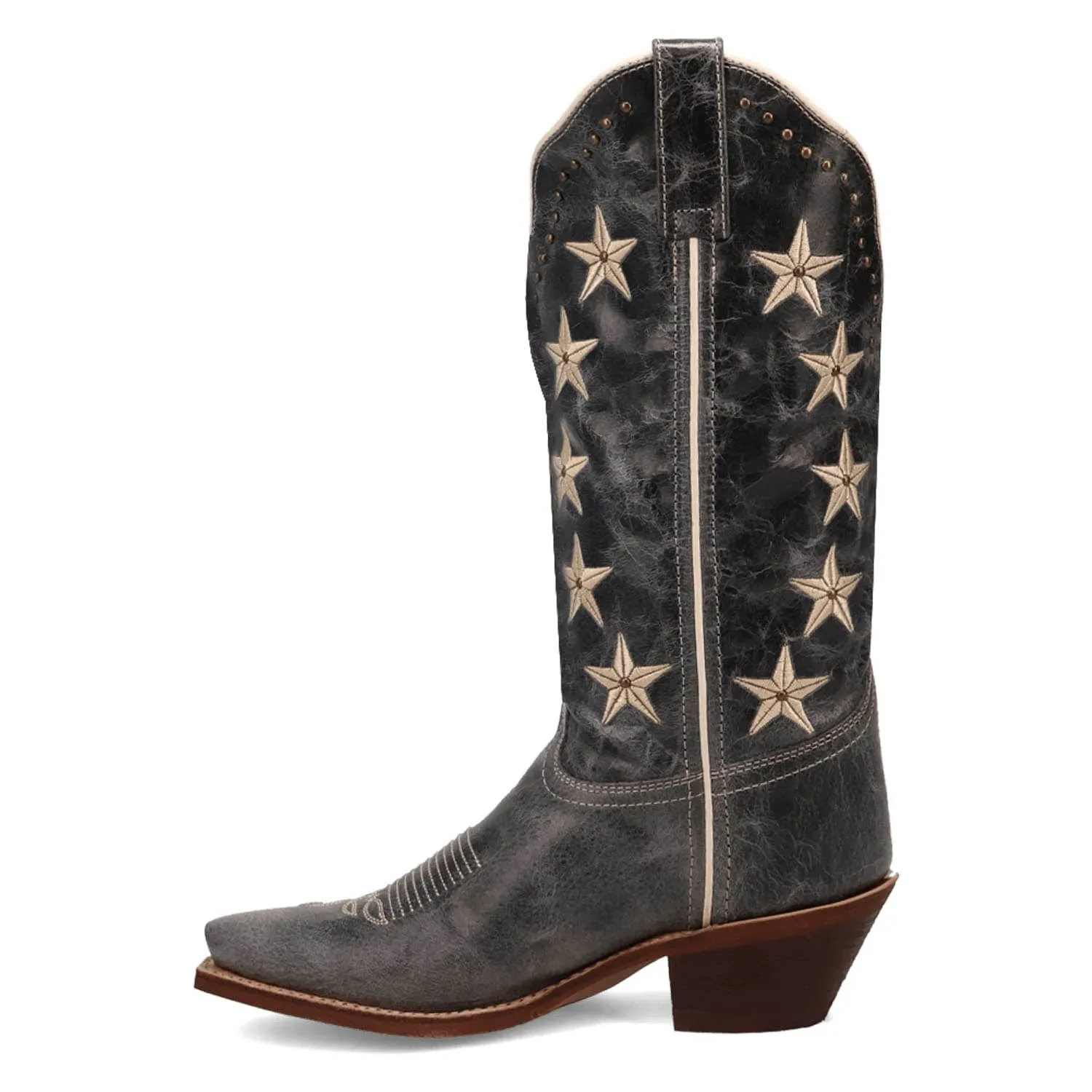 Laredo Womens Serenade Blue Leather Cowboy Boots