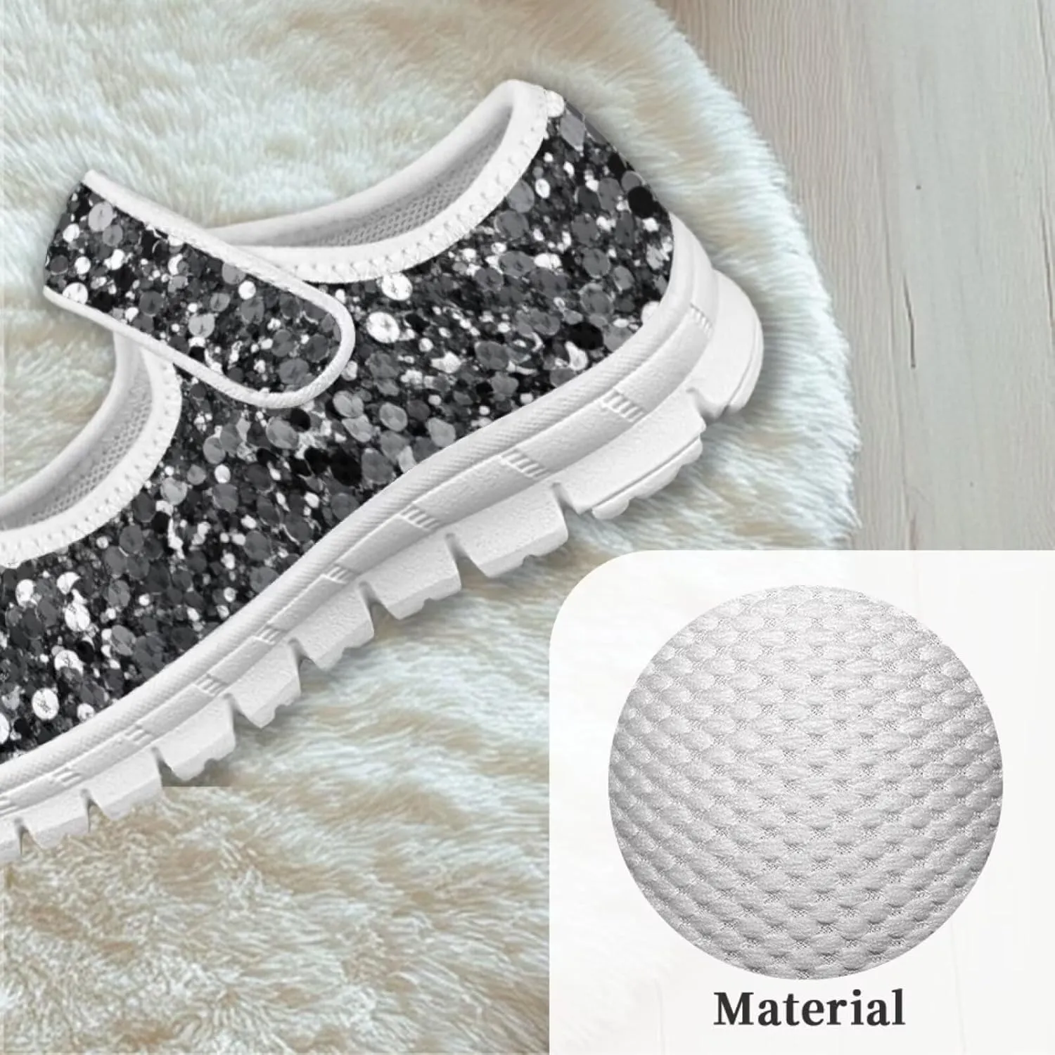 Little Kids Glitter Mary Jane Shoes for Girls Ballerina Ballet Flats Wedding Dance Birthday Shoes