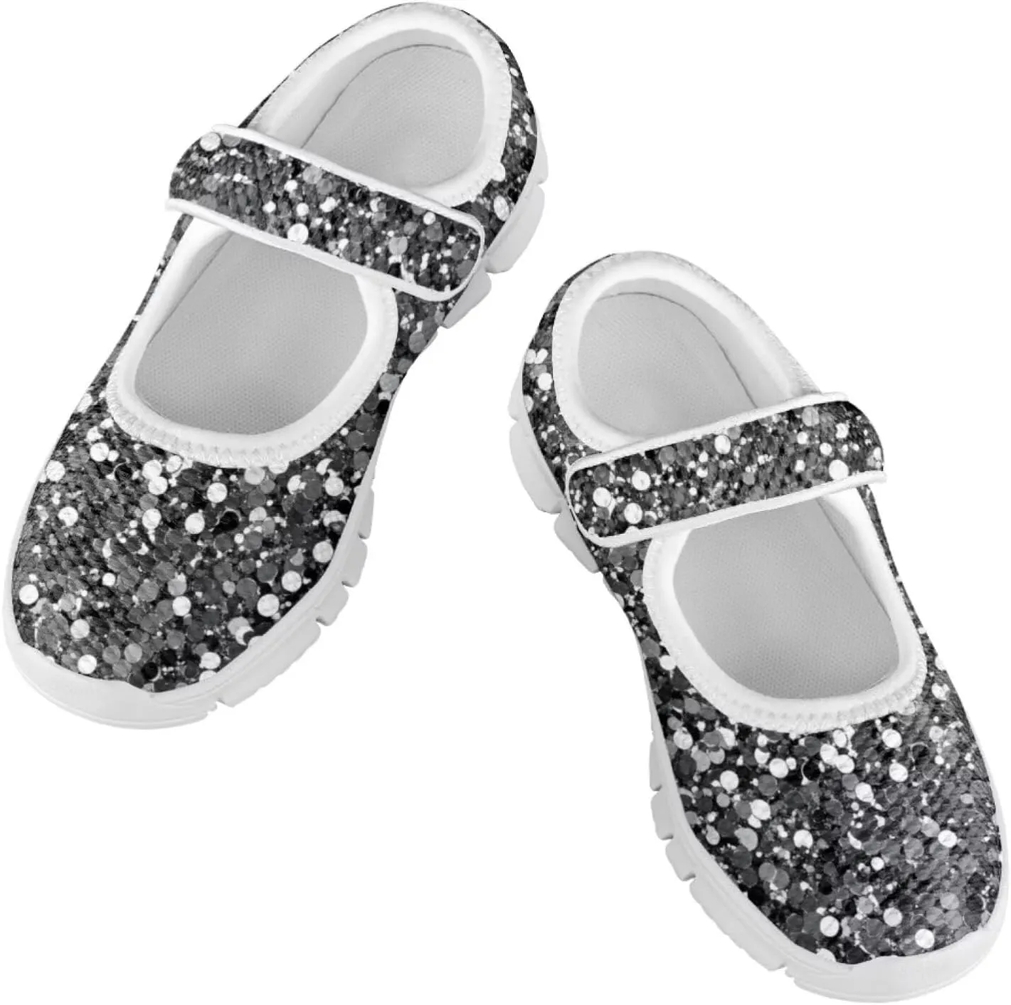 Little Kids Glitter Mary Jane Shoes for Girls Ballerina Ballet Flats Wedding Dance Birthday Shoes