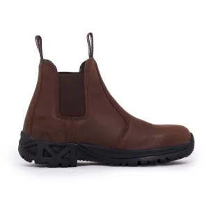 Mack Rider SB Safety Dealer Boot – Steel Toe, Genuine Leather & Slip-Resistant | Dark Brown